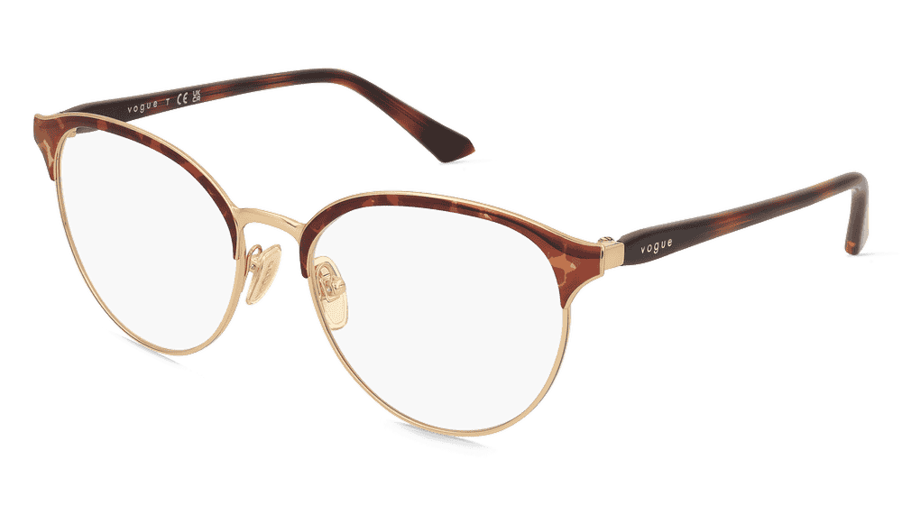 Vogue 0VO4305 Doré Havane Vue d'angle
