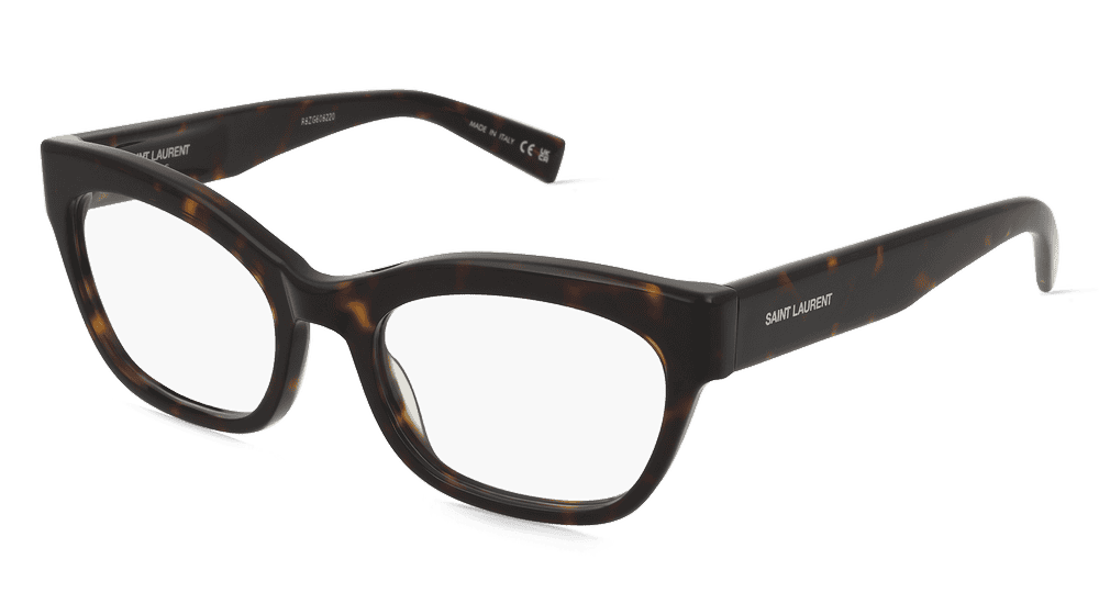 Saint Laurent SL 643 Havanna transparent Vue d'angle