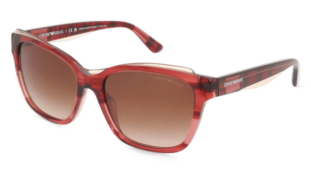 Emporio Armani EA4209 Bordeaux glanzend Hoekaanzicht