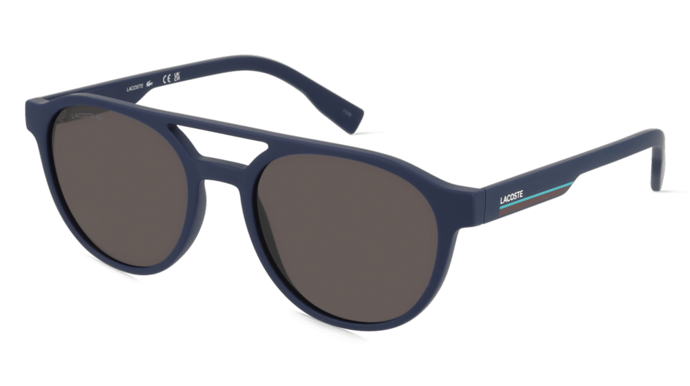Lacoste L6008S Bleu mat Vue d'angle