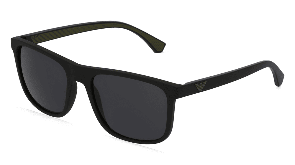 EMPORIO ARMANI EA4129 zwart mat Hoekaanzicht