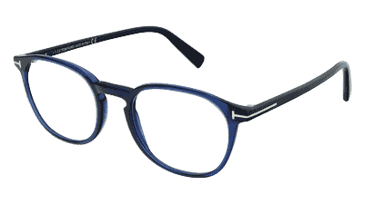 Tom Ford FT5583-B Bruin blauw Hoekaanzicht