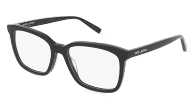 Saint Laurent SL 672 NEW ESSENTIAL Zwart transparant Hoekaanzicht