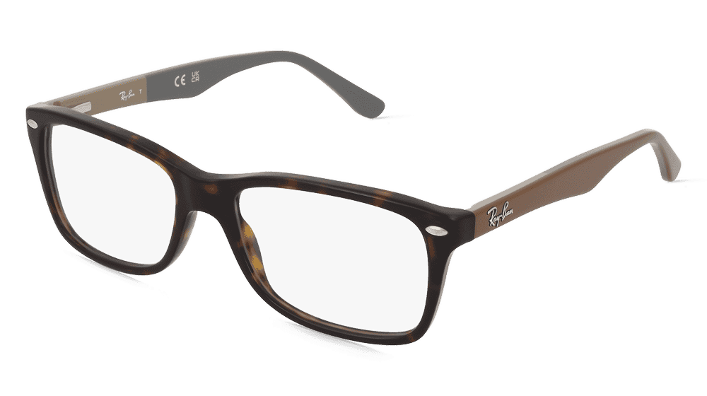 Ray-Ban RX5228 Havane Vue d'angle