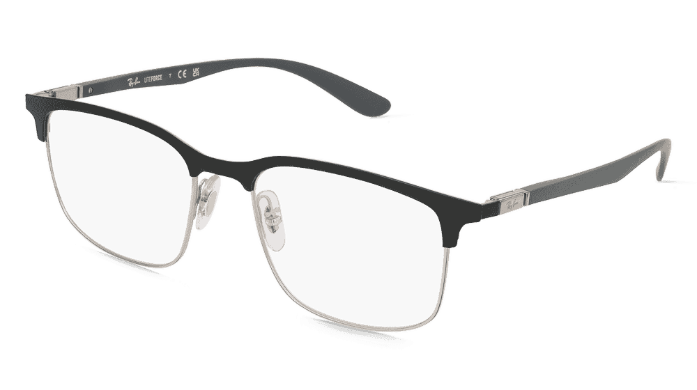 Ray-Ban 0RX6518 Argenté noir Vue d'angle