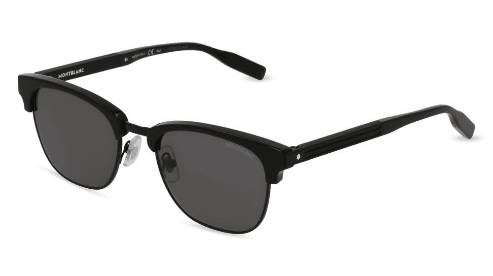 MONTBLANC MB0164S Gun noir Vue d'angle