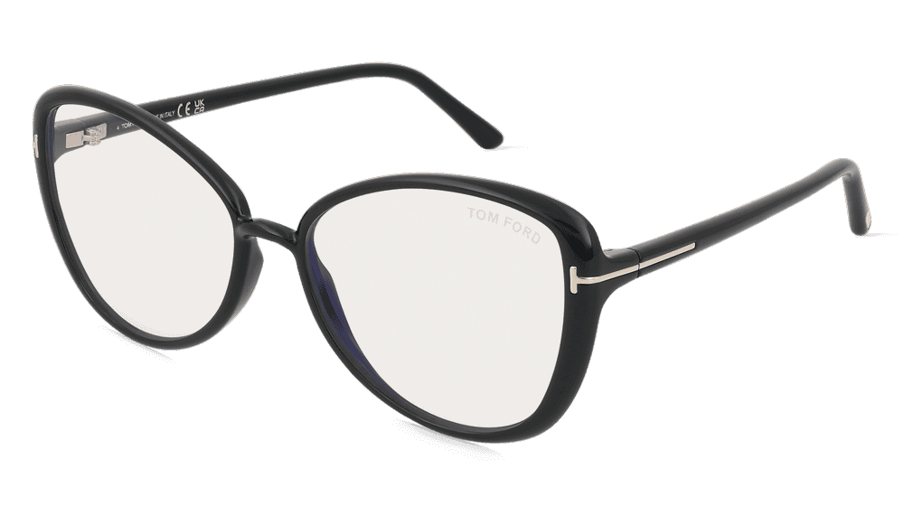 Tom Ford FT5907-B Zwart glanzend Hoekaanzicht
