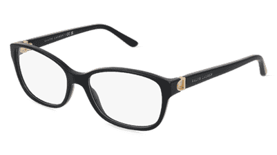 Polo Ralph Lauren RL6136 Noir brillant Vue d'angle