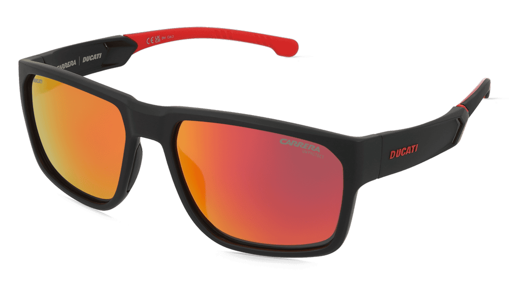 Carrera CARDUC 029/S zwart rood Hoekaanzicht