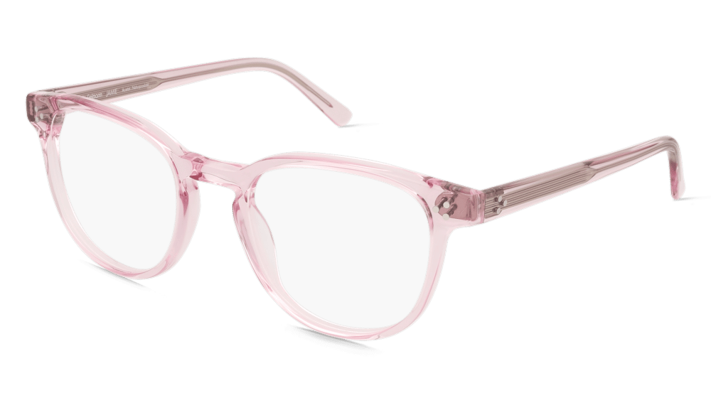 Fielmann Q 074 CL JAMIE Rose transparent Vue d'angle