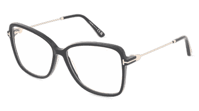 Tom Ford TOM FORD FT5953-B Havanna licht Hoekaanzicht