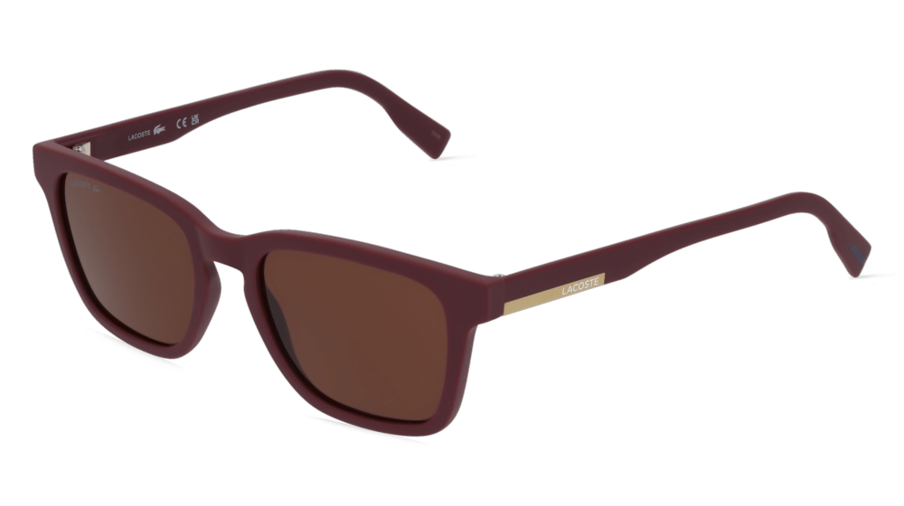 Lacoste L987S Bourgogne mat Vue d'angle