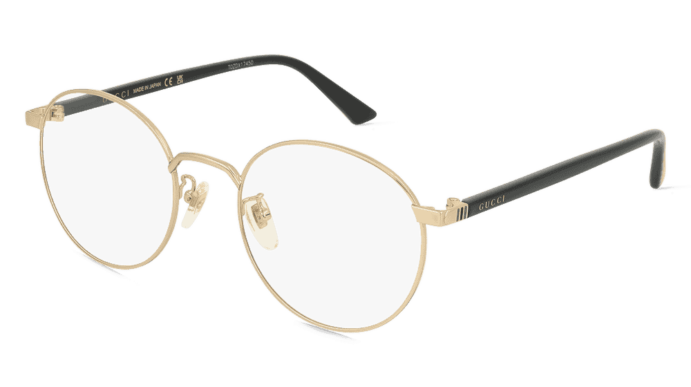 GUCCI GG0297OK Noir doré Vue d'angle
