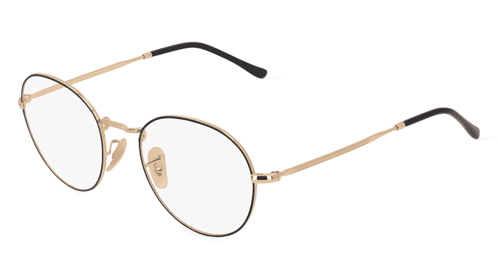 Ray-Ban RX3582V Noir or Vue d'angle