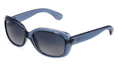 RAY-BAN RB 4101 JACKIE OHH blauw transparant Hoekaanzicht