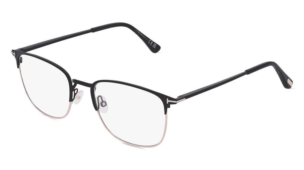 TOM FORD FT5453 Noir doré Vue d'angle