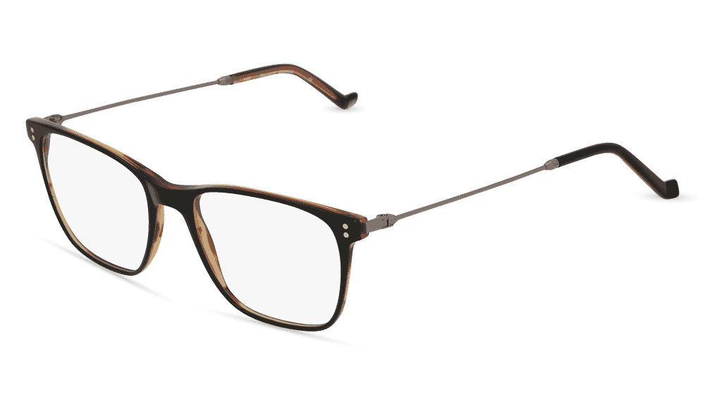 HACKETT HEB 261 zwart havana Hoekaanzicht