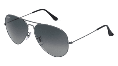 Ray-Ban RB 3025 AVIATOR Rood gpud Hoekaanzicht