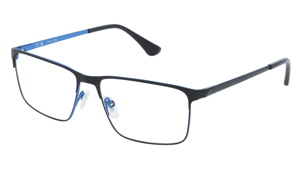 Police VPLD06 Zwart blauw Hoekaanzicht