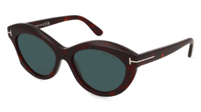 Tom Ford FT1111 Havanna rood Hoekaanzicht