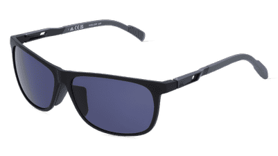 Adidas SP0061 zwart mat Hoekaanzicht