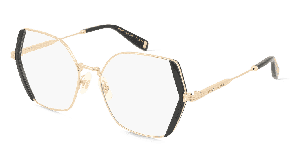 Marc Jacobs MJ 1068 Noir doré Vue d'angle