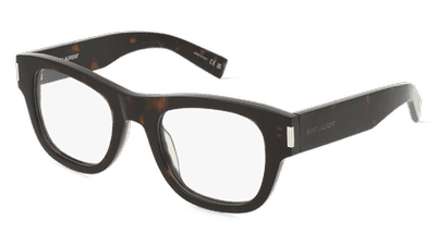 Saint Laurent SL 698 BOLD CORNER ANGLE Zwart transparant Hoekaanzicht
