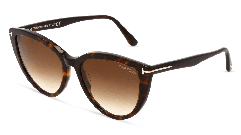 Tom Ford FT0915 ISABELLA-02 Havanna glanzend Hoekaanzicht