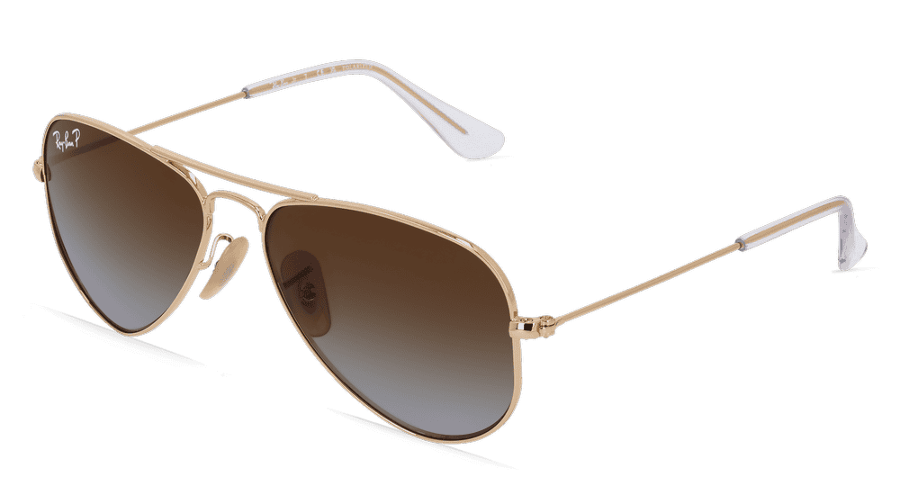 Ray-Ban Junior RJ9506S Doré Vue d'angle