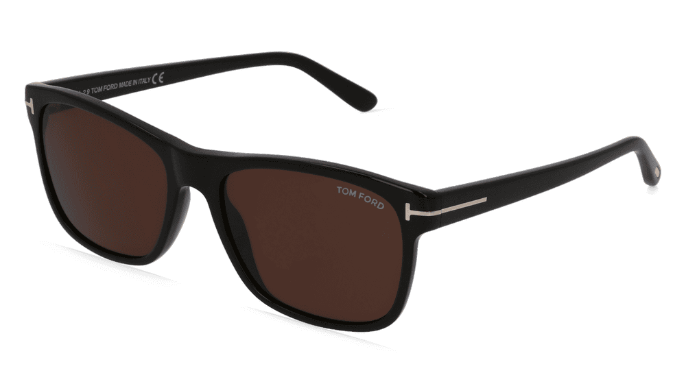 Tom Ford FT0698 GIULIO Noir brillant Vue d'angle