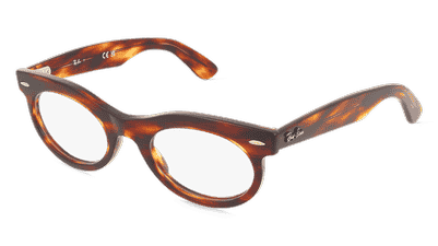 Ray-Ban VISTA RX2242V WAYFARER OVAL Havanna rayé Vue d'angle
