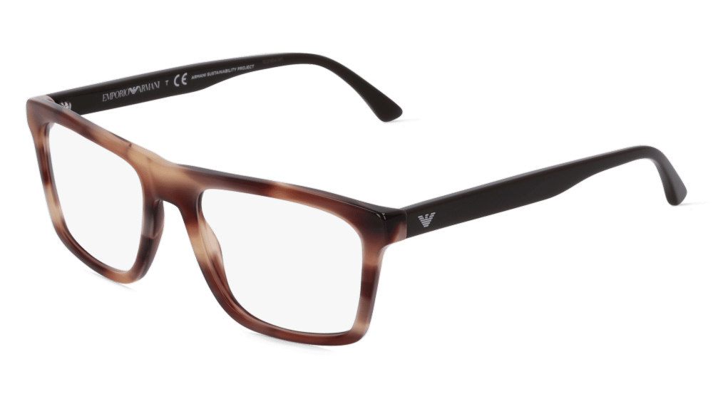 Emporio Armani EA3185 Rayé brun Vue d'angle