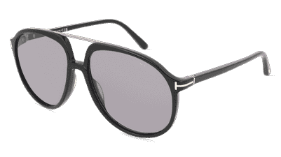 Tom Ford FT1079 ARCHIE zwart mat Hoekaanzicht