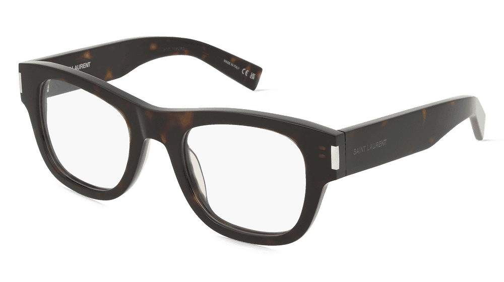 Saint Laurent SL 698 BOLD CORNER ANGLE Havane Vue d'angle