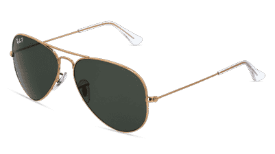 RAY-BAN RB 3025 AVIATOR LARGE METAL Doré Vue d'angle