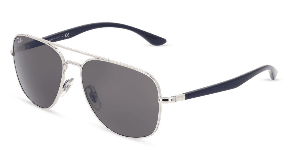 RAY-BAN RB 3683 zilver Hoekaanzicht