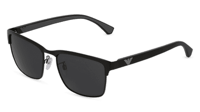 EMPORIO ARMANI EA2087 zwart mat Hoekaanzicht