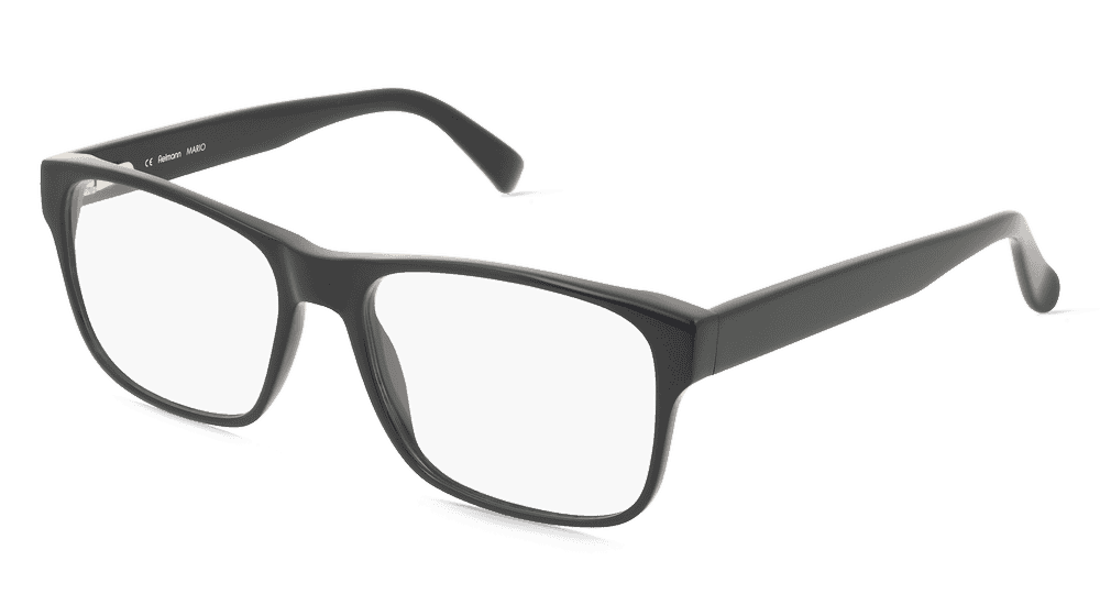 Fielmann LN 056 FLEX CL MARIO Zwart glanzend Hoekaanzicht