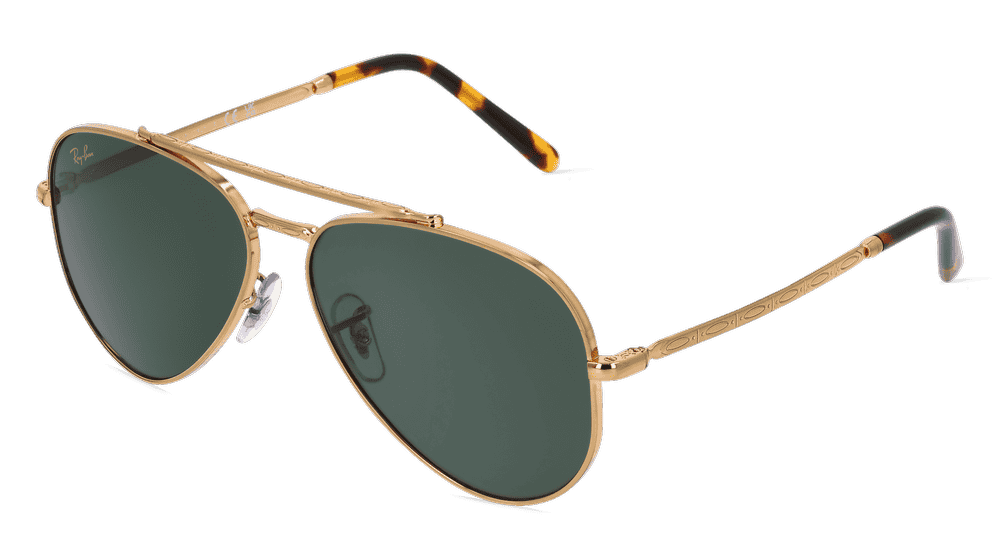 RAY-BAN RB 3625 Doré brillant Vue d'angle