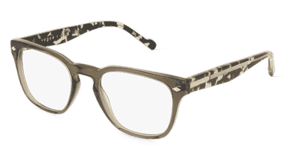 Vogue 0VO5570 Groen transparant Hoekaanzicht