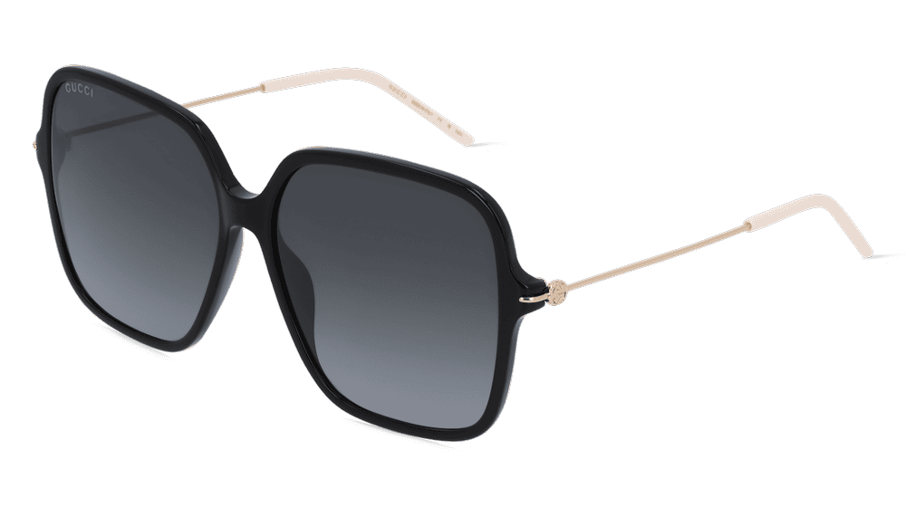 GUCCI GG1267S Noir brillant Vue d'angle