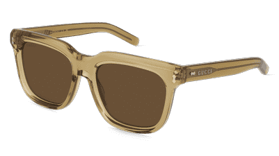 Gucci GG1523S Jaune transparent Vue d'angle