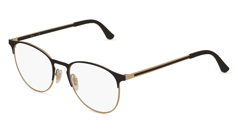 RAY-BAN RB 6375 zwart goud Hoekaanzicht