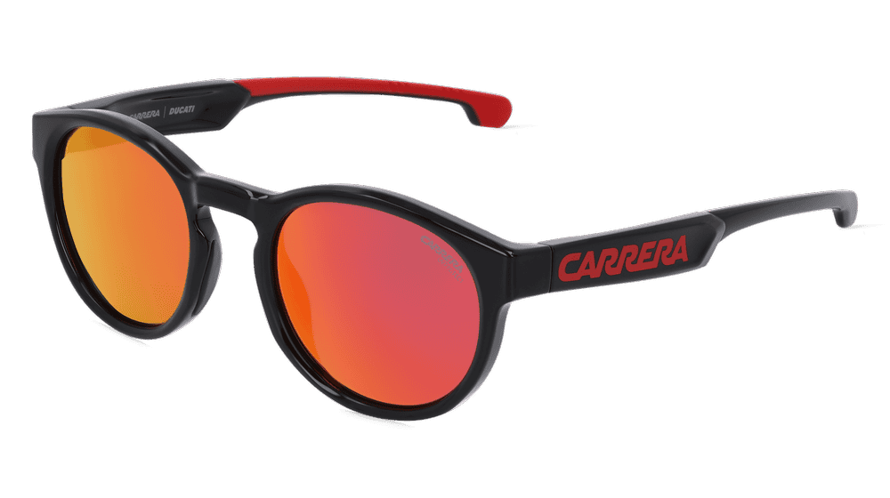 Carrera CARDUC 012/S Zwart glanzend Hoekaanzicht