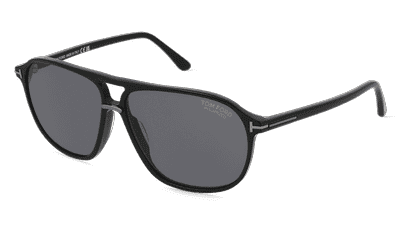 Tom Ford FT1026-N BRUCE Zwart glanzend Hoekaanzicht