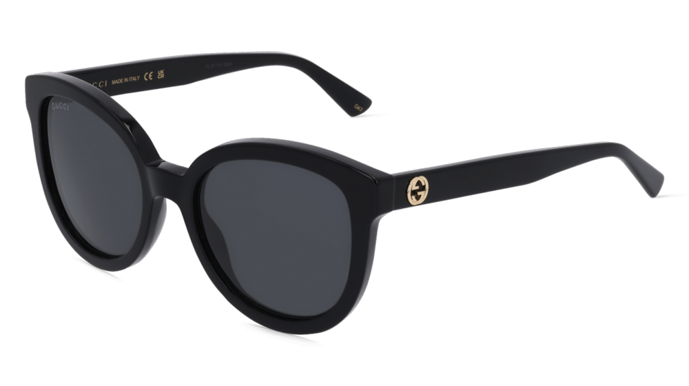 GUCCI GG1315S Noir brillant Vue d'angle