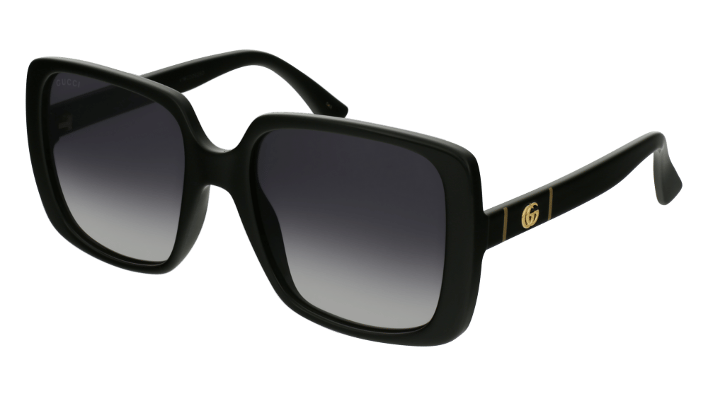 Gucci GG0632S Noir brillant Vue d'angle
