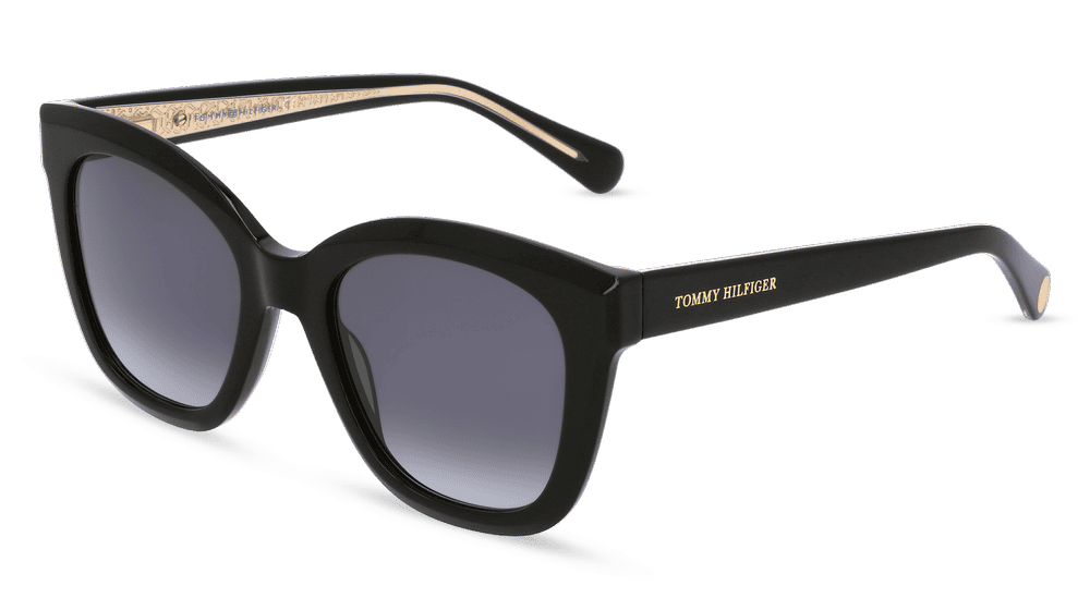TOMMY HILFIGER EYEWEAR TH 1884/S Zwart glanzend Hoekaanzicht
