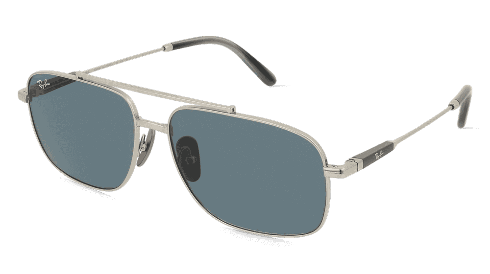 Ray-Ban RB8096 Argenté Vue d'angle