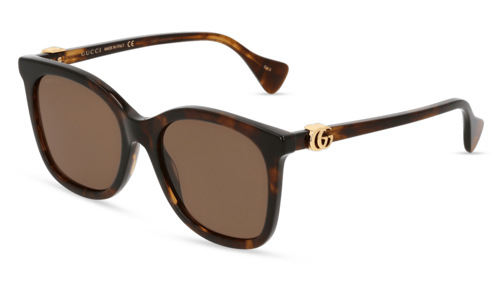 GUCCI GG1071S Havanna glanzend Hoekaanzicht